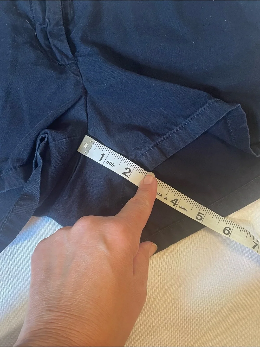 J. Crew Women's‎ Navy Tailored Chino “Broken-In” 100% Cotton Shorts, Size 4